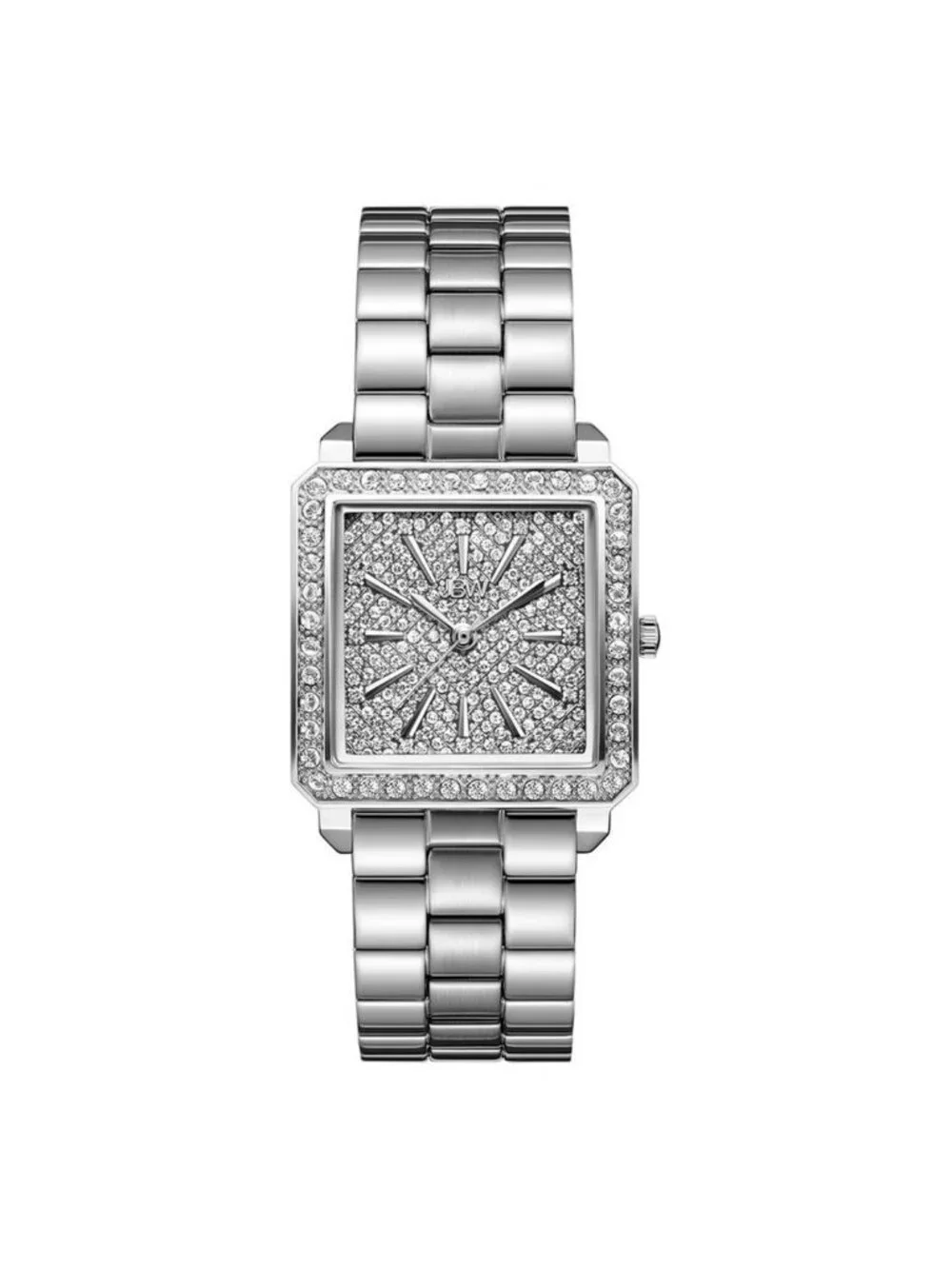 NWT JBW Cristal 28 Jewelry Set Silver-tone Dial Ladies Watch
